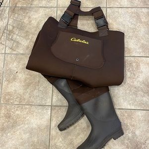 Cabela's Neoprene Boot-Foot Waders Men size 7